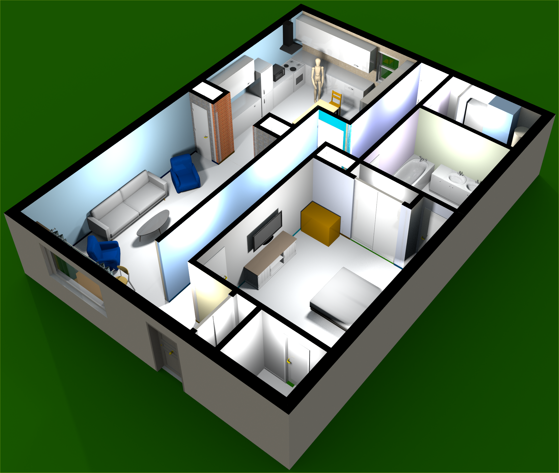 southeast view of the condo